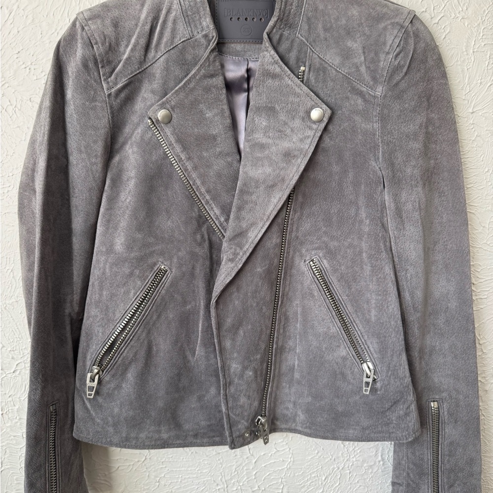 Blank NYC Gray Leather Jacket